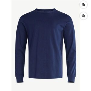 Classic Men's Deep Blue Long Sleeve Tee